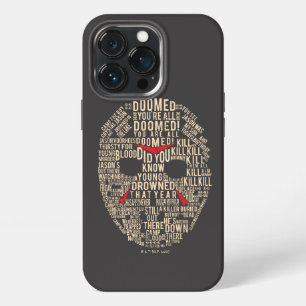 Friday the 13th Typography Hockey Mask iPhone 13 Pro Case