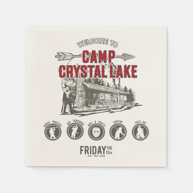 Friday the 13th | Welcome to Camp Crystal Lake Napkin (Front)