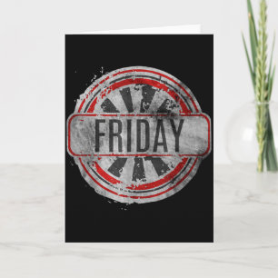 Friday Vintage Friday 80s Retro Morning Day Week  Card