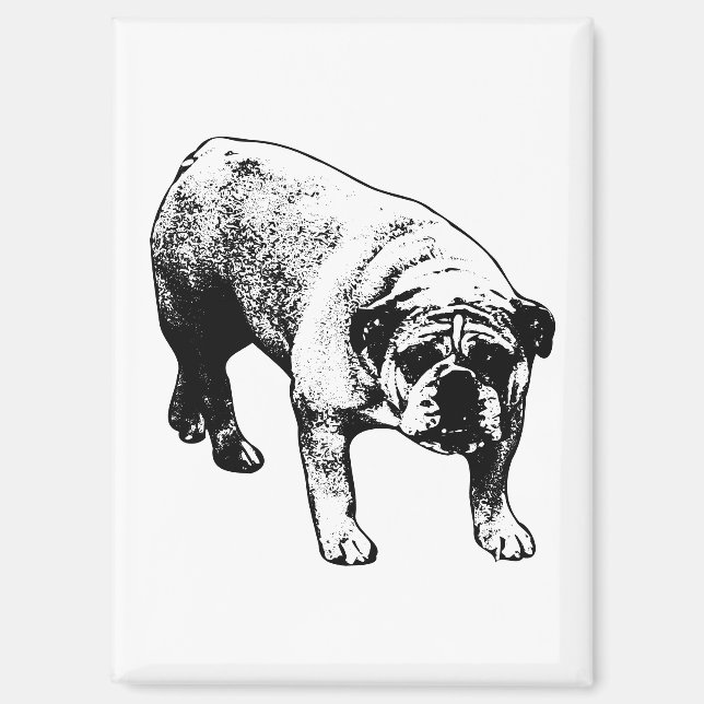 Fridge Cheer Bulldog Magnet (Front)