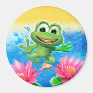 Fridge Magnet Leaping frog design