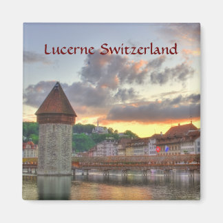 Fridge Magnet Lucerne Switzerland Chapel Bridge
