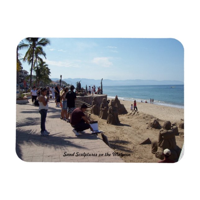 Fridge Magnet Sand Sculptures on the Malecon (Horizontal)