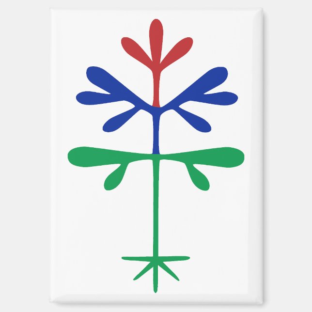 Fridge Magnet with Tri-colour Sapling (Front)