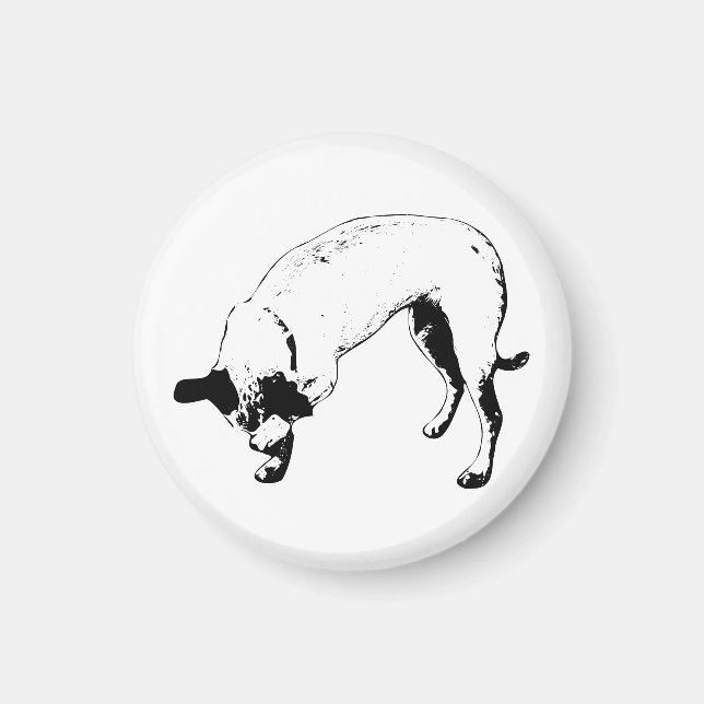 Fridge Peek Terrier Magnet (Front)