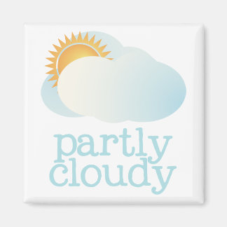 Fridge Weather - PARTLY CLOUDY Magnet