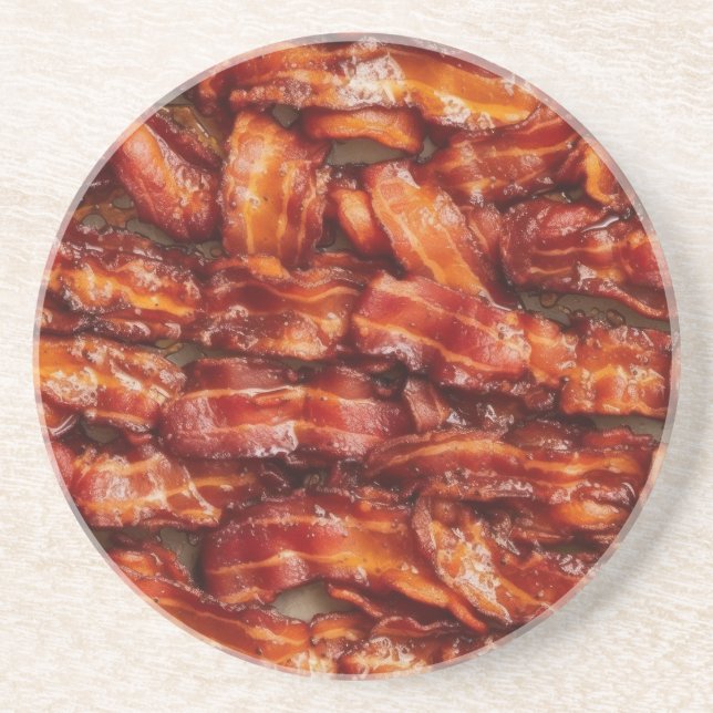 Fried Bacon. Breakfast Series Coaster (Front)