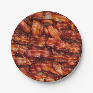 Fried Bacon Breakfast Series Paper Plate
