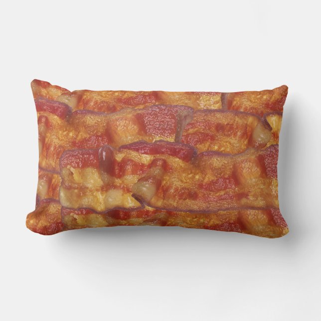 Fried Bacon Strip Lumbar Cushion (Front)