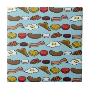 Fried Breakfast Ceramic Tile