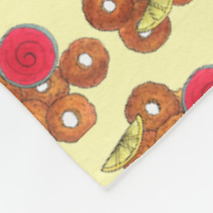 Fried Calamari Rings Italian Food Appetizer Foodie Fleece Blanket