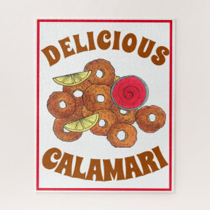 Fried Calamari Rings Italian Food Appetizer Foodie Jigsaw Puzzle