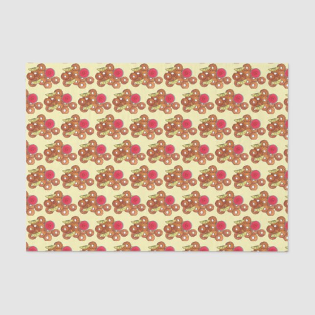 Fried Calamari Rings Italian Food Appetizer Foodie Tissue Paper (Front)