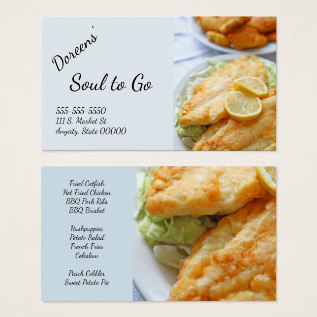 Fried catfish with hushpuppies (Front & Back)