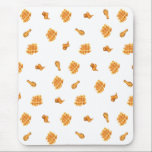 Fried Chicken and Waffles Pattern Mouse Pad<br><div class="desc">Pattern with watercolor inspired illustrations of waffles,  fried chicken legs,  and chicken wings.</div>