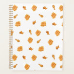 Fried Chicken and Waffles Pattern Planner<br><div class="desc">Pattern with watercolor inspired illustrations of waffles,  fried chicken legs,  and chicken wings.</div>