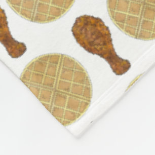 Fried Chicken and Waffles Southern Soul Food Fleece Blanket