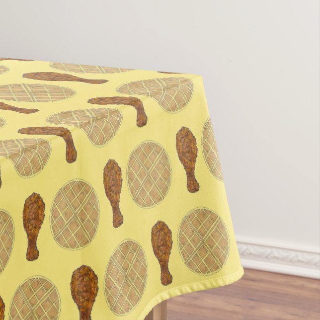 Fried Chicken and Waffles Southern Soul Food Tablecloth (In Situ)