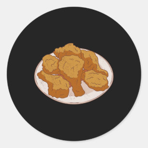 Fried Chicken Breading Juicy Crunchy Meal Coated D Classic Round Sticker