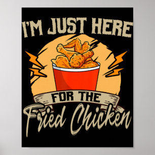 Fried Chicken Bucket Food Lover Restaurant Chef Ki Poster