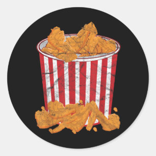 Fried Chicken Bucket Funny Halloween Costume Classic Round Sticker