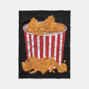 Fried Chicken Bucket Funny Halloween Costume Fleece Blanket