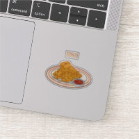 Fried chicken cartoon illustration