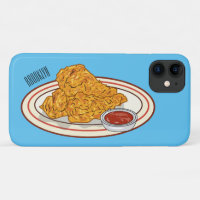 Fried chicken cartoon illustration