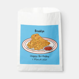 Fried chicken cartoon illustration favour bag