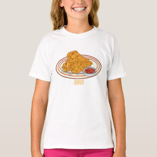 Fried chicken cartoon illustration T-Shirt
