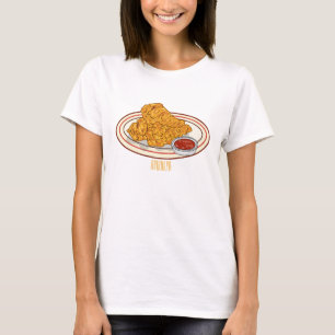Fried chicken cartoon illustration T-Shirt