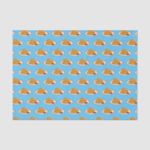 Fried chicken cartoon illustration tissue paper
