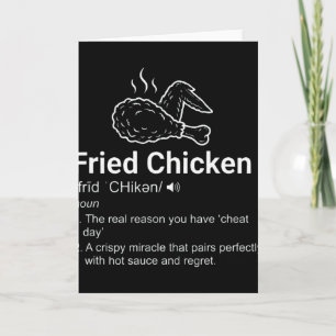 Fried Chicken Definition Funny Dictionary Noun Foo Card