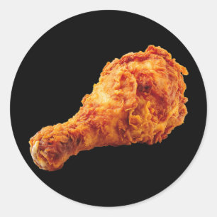 Fried Chicken Drumstick Funny Food Halloween Costu Classic Round Sticker