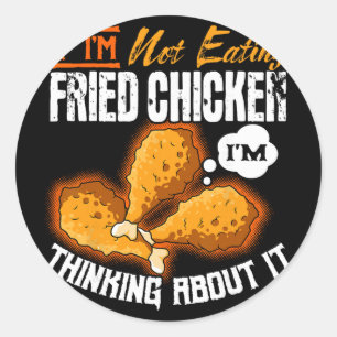 Fried Chicken Food Lover Dish Chef Kitchen Cook Re Classic Round Sticker