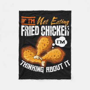 Fried Chicken Food Lover Dish Chef Kitchen Cook Re Fleece Blanket