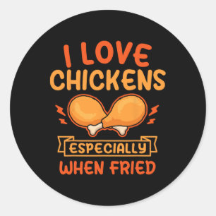 Fried Chicken Food Lover Kitchen Restaurant Chef D Classic Round Sticker