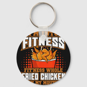 Fried Chicken Food Lover Restaurant Chef Dish Kitc Key Ring