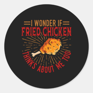 Fried Chicken Food Lover Restaurant Chef Kitchen C Classic Round Sticker