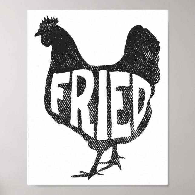 Fried Chicken Funny Graphic  Poster (Front)