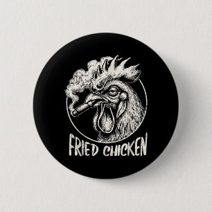 Fried Chicken Funny Pun Joke Humour Men Fathers Da 6 Cm Round Badge