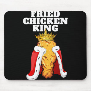 Fried Chicken King Junk Fast Food Mens Fried Chick Mouse Pad