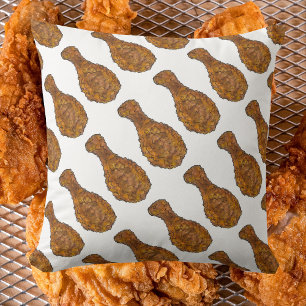 Fried Chicken Leg Drumstick Soul Food Foodie Cushion