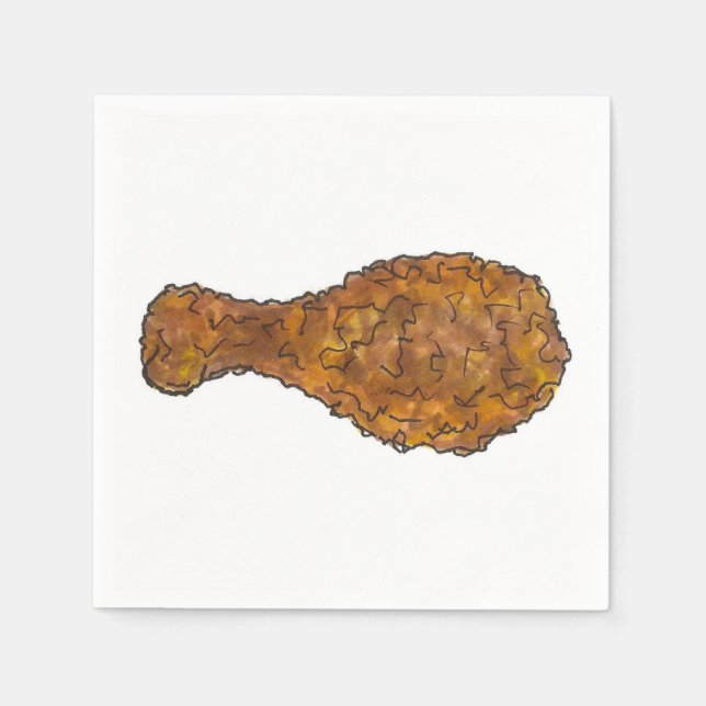 Fried Chicken Leg Drumstick Soul Food Napkin (Front)