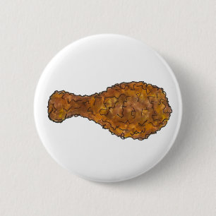 Fried Chicken Leg Drumstick Southern Soul Food 6 Cm Round Badge