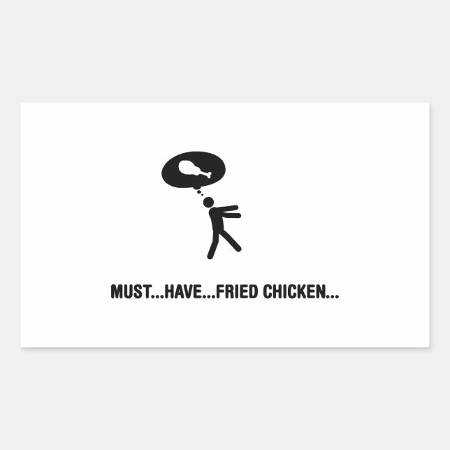Fried Chicken Lover Rectangular Sticker (Front)