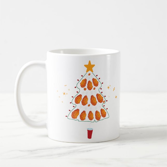 Fried Chicken Lovers Funny Christmas Tee Coffee Mug (Left)