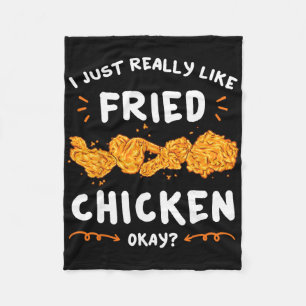 Fried Chicken Marinated Breading Coated Dish Crunc Fleece Blanket