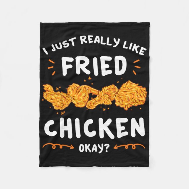 Fried Chicken Marinated Breading Coated Dish Crunc Fleece Blanket (Front)