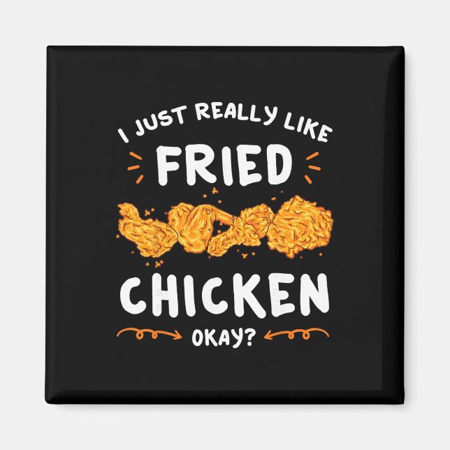 Fried Chicken Marinated Breading Coated Dish Crunc Magnet (Front)